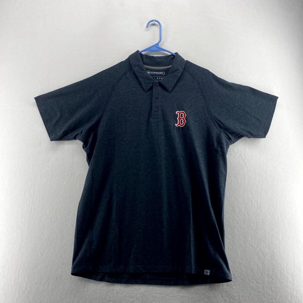 47brand Forward Boston‎ Red Sox MLB Cotton Polo Gray Color Mens Size L